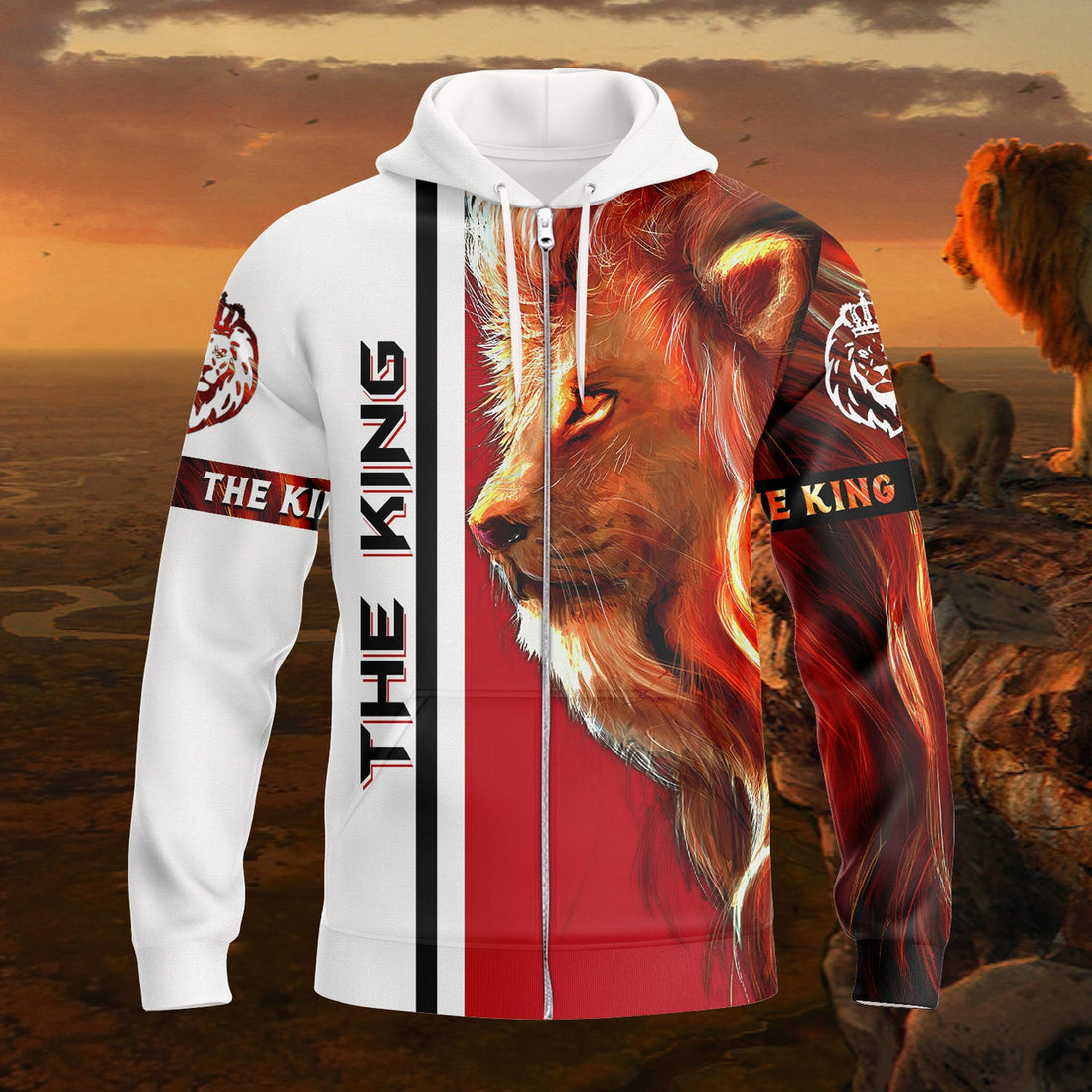 FUNSTUFFPRINT The King Full Print 3D Hoodie and Zip Hoodie