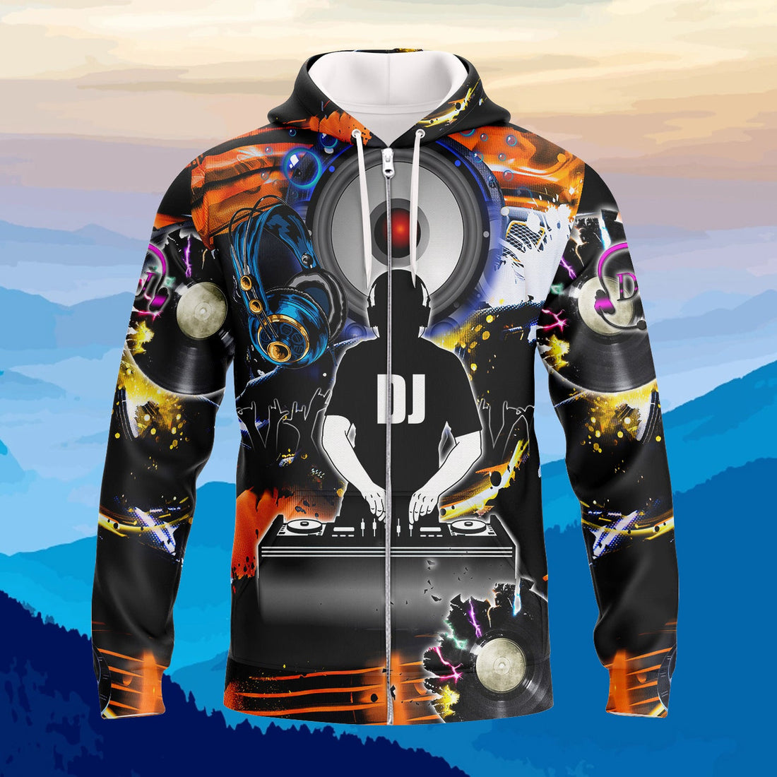 FUNSTUFFPRINT DJ Full Print 3D Hoodie and Zip Hoodie