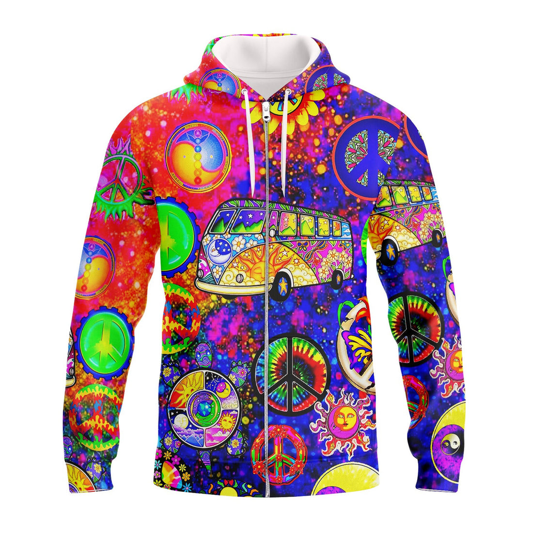 FUNSTUFFPRINT Lover Hippie-Full Print 3D Hoodie and Zip Hoodie