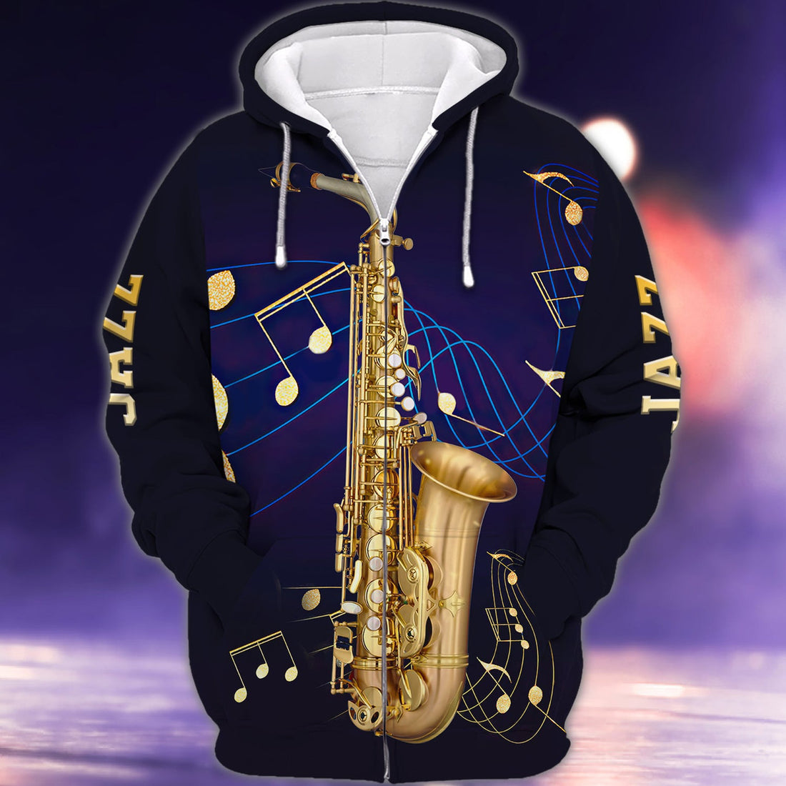 FUNSTUFFPRINT Saxophone Z125 3D Hoodie and Zip Hoodie