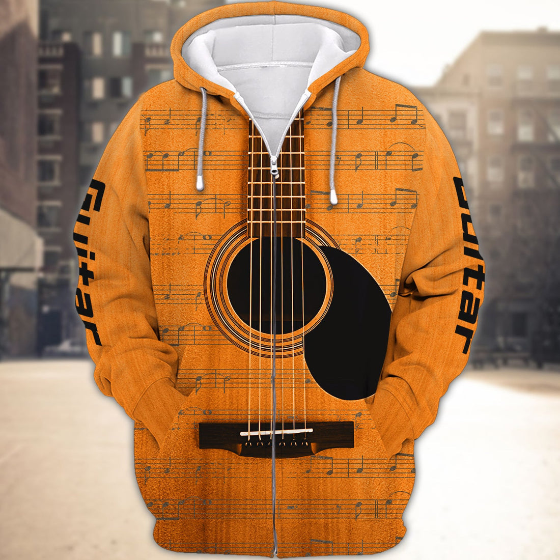 FUNSTUFFPRINT Guitar Music (Ver 3) 3D Hoodie and Zip Hoodie