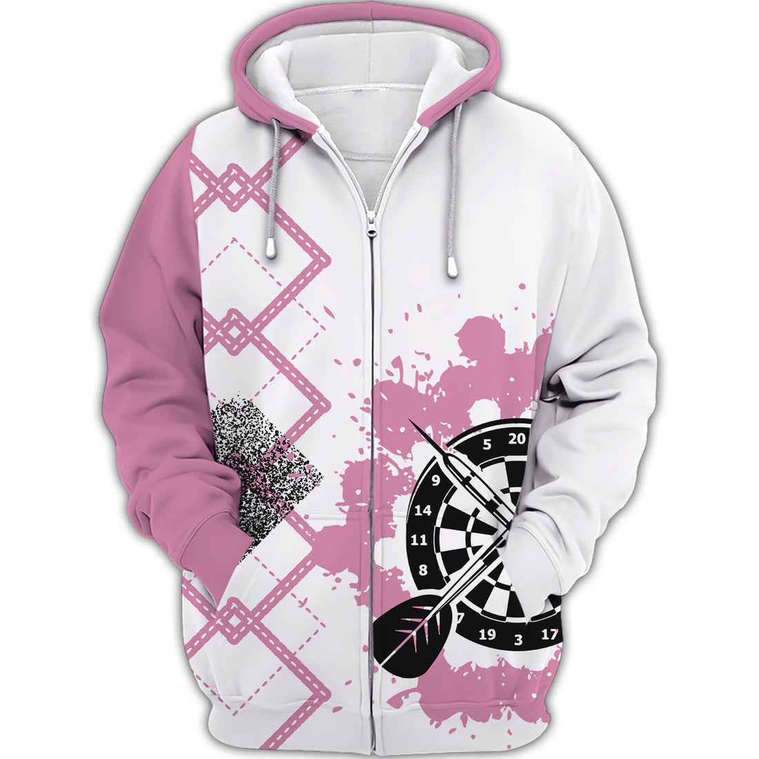 FUNSTUFFPRINT Queen Of Darts 3D Hoodie and Zip Hoodie