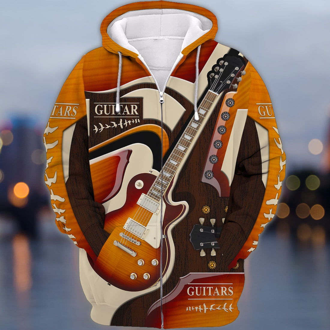FUNSTUFFPRINT Guitar S111 3D Hoodie and Zip Hoodie