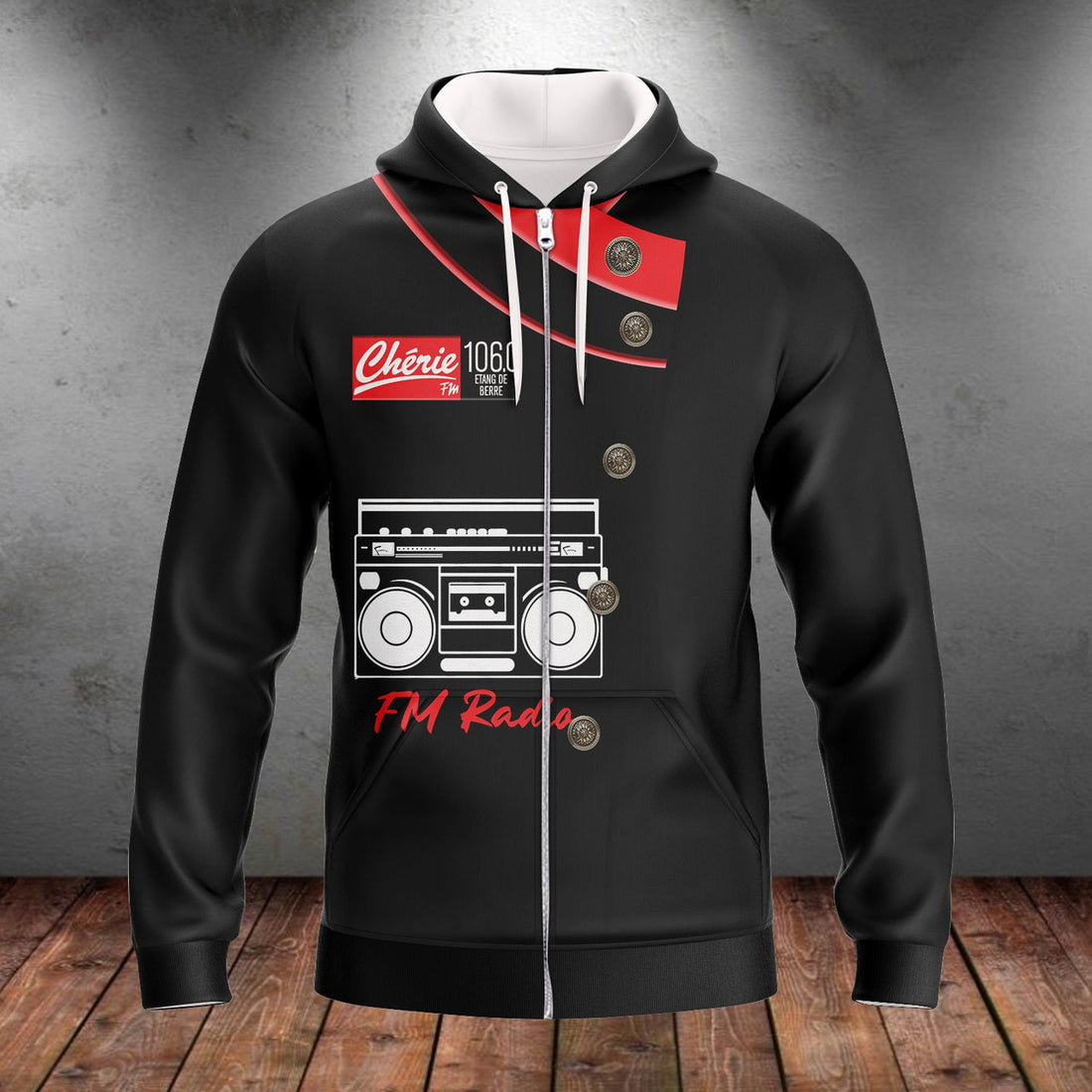 FUNSTUFFPRINT FM Radio Full Print Tad 3D Hoodie and Zip Hoodie