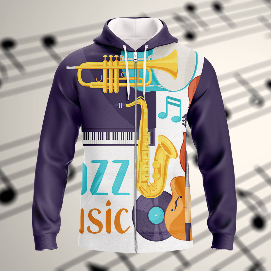 FUNSTUFFPRINT Jazz 3D Hoodie and Zip Hoodie