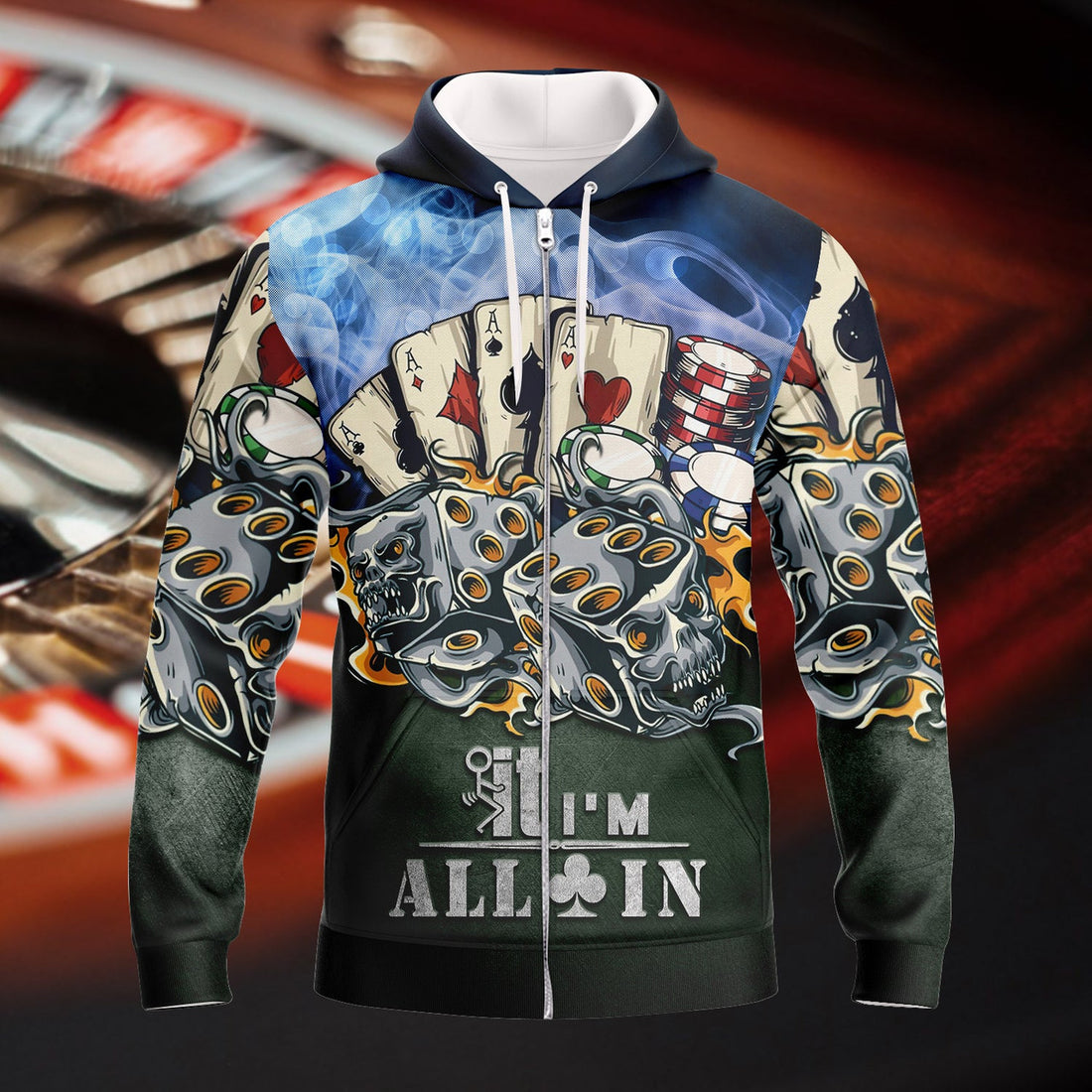 FUNSTUFFPRINT I'm All In 3D Hoodie and Zip Hoodie