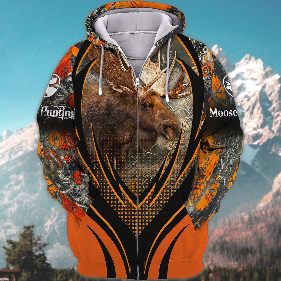 FUNSTUFFPRINT Moose Hunting3D Hoodie and Zip Hoodie