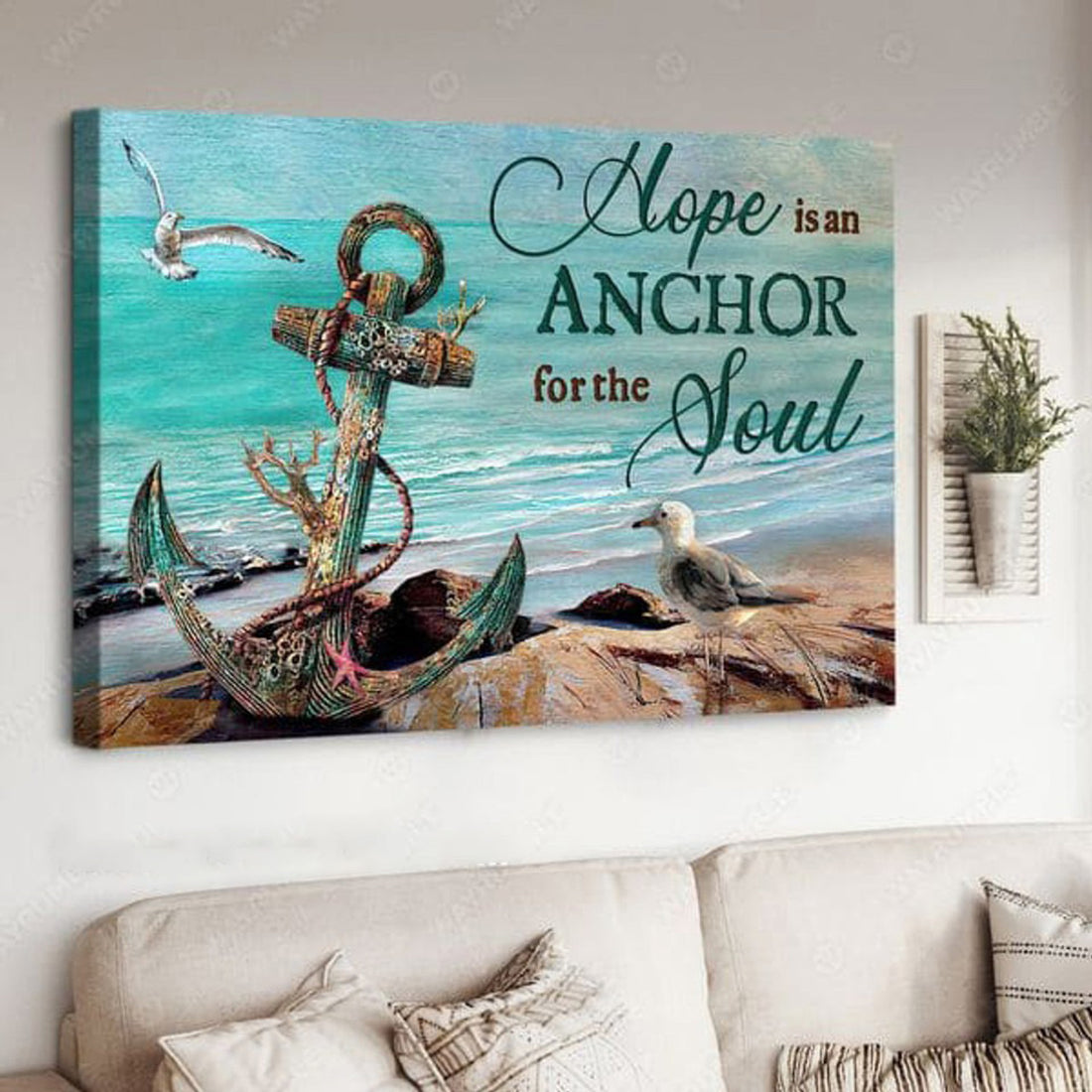 Hope Is An Anchor For The Soul, Anchor Poster Poster and Canvas