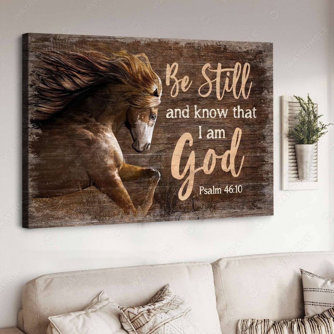 Horse Lover, Be Still And Know That I Am God, Horse Riding Poster and Canvas