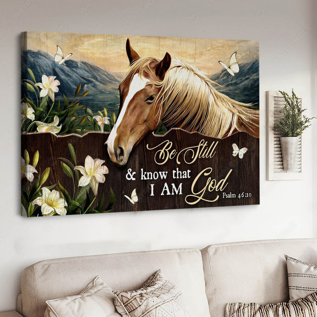 Horse Poster, Be Still And Know That, I Am God, Horse Lover Poster and Canvas
