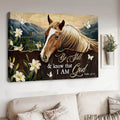 Horse Poster, Be Still And Know That, I Am God, Horse Lover Poster and Canvas