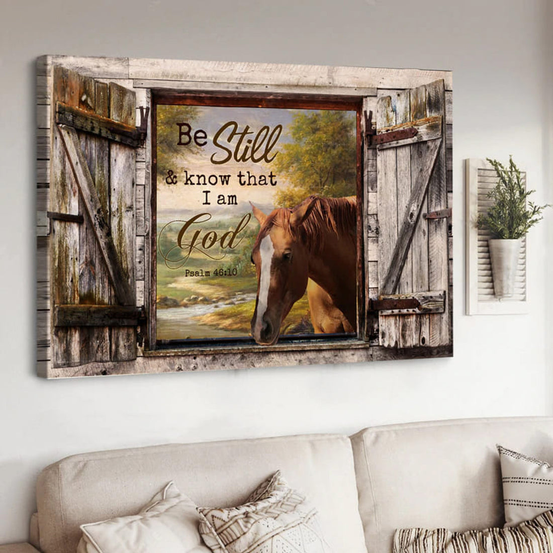 Horse Poster, Be Still And Know That I Am God Poster and Canvas