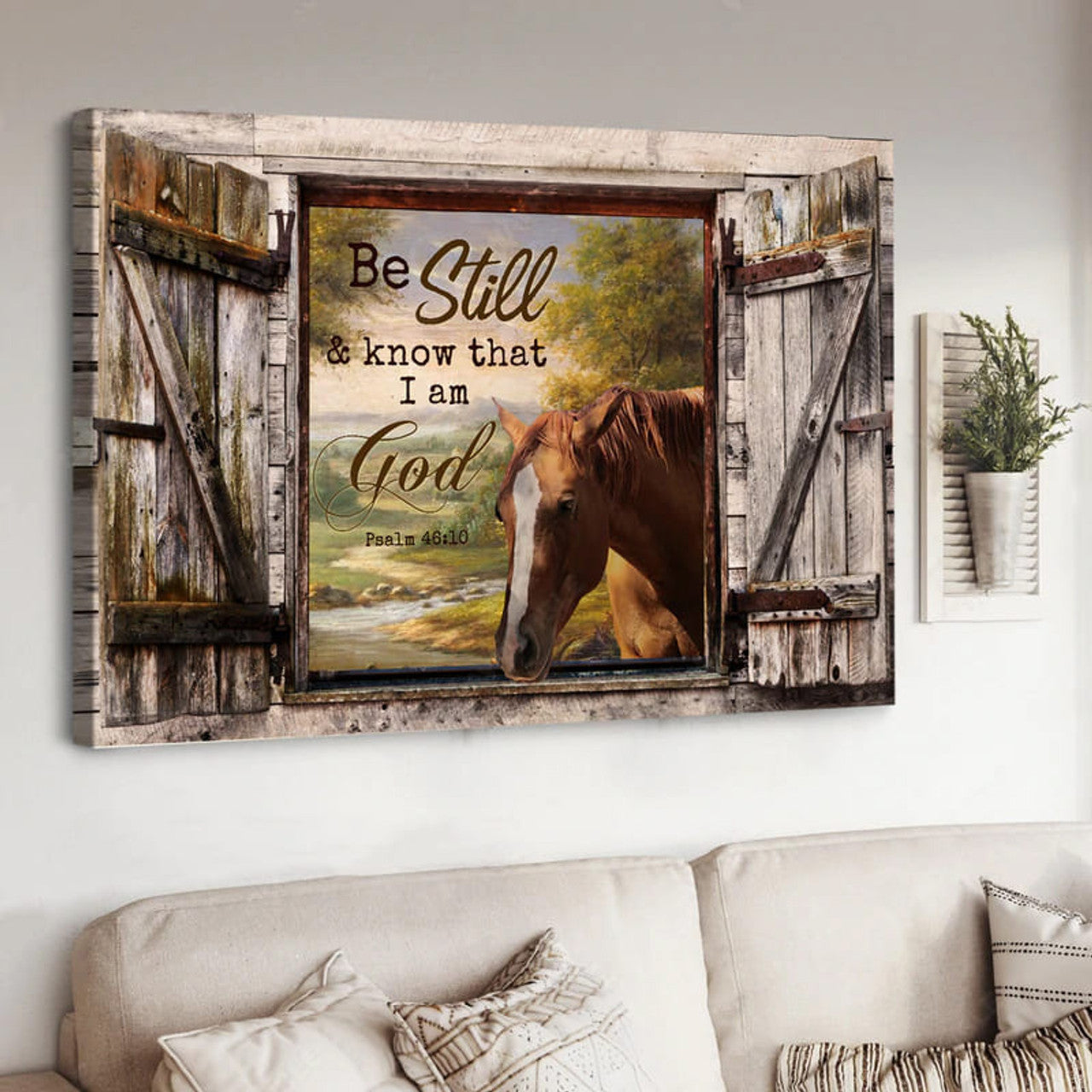 Horse Poster, Be Still And Know That I Am God Poster and Canvas