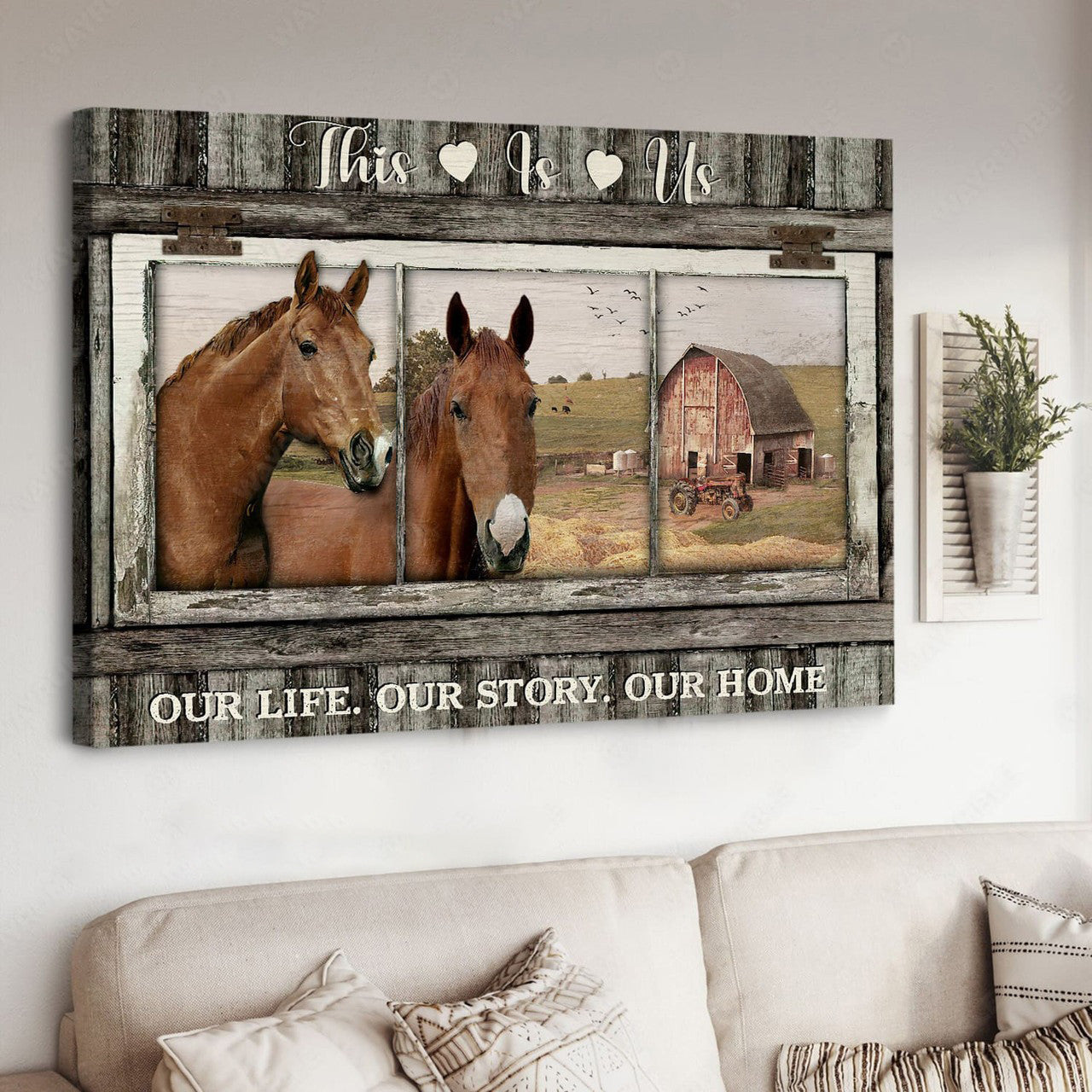 Horse Poster, Farm Horse, This Is Us, Our Life, Our Story, Our Home Poster and Canvas