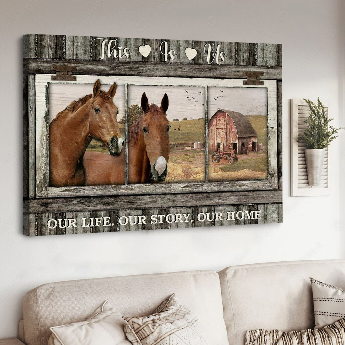 Horse Poster, Farm Horse, This Is Us, Our Life, Our Story, Our Home Poster and Canvas