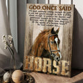 Horse Poster, God Once Said, I Need Someone Strong Enough, To Pull A Cart, But Gentle Enough To Love A Child Poster and Canvas