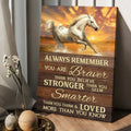 Horse Brilliant Sunset You Are Braver Than You Believe Canvas Posters - Christian Wall Posters - Religious Wall Decor
