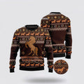 FUNSTUFFPRINT Horse Dashing Through The Snow Ugly Christmas Sweater, Farm Sweater, Christmas Gift, Best Winter Outfit Christmas Ugly Sweater