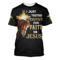 FUNSTUFFPRINT Horse I Just Tested Positive For Faith In Jesus 3d Shirts - Christian T-Shirts For Men And Women
 3D T-shirt
