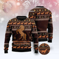 FUNSTUFFPRINT Horse Through Snow Ugly Christmas Sweater, Christmas Sweater, Ugly Sweater, Funny Xmas Sweaters Ugly Sweater