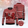 FUNSTUFFPRINT Horse Through The Snow Ugly Christmas Sweater, Christmas Sweater, Ugly Sweater, Funny Xmas Sweaters Ugly Sweater