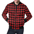 FUNSTUFFPRINT Houndstooth Pattern Print Men's 3D Bomber Jacket