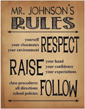 Custom House Rules, Respect Raise Follow, Family Poster, Family Rules Customized Personalized NAME Poster and Canvas