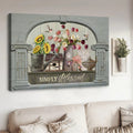 Hummingbird Flower, Simply Blessed, Poster Decor Poster and Canvas