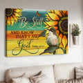 Hummingbird Poster, Sunflower Lover, Be Still And Know That I Am God Poster and Canvas