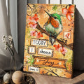 Hummingbird Poster, Today I Choose Joy, Poster Decor Poster and Canvas