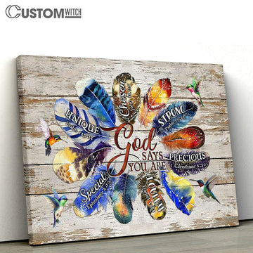 Hummingbirds God Says You Are Chosen Wall Art Canvas - Christian Wall Art - Religious Art