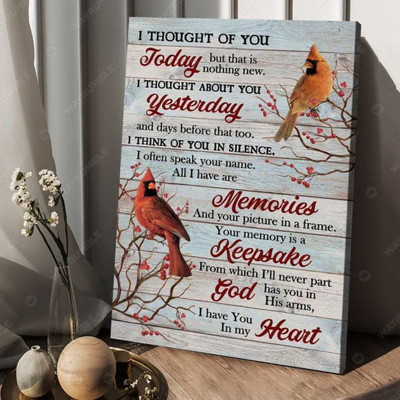 I Though Of You Today, But That Is Nothing New, I Though About You Yesterday Poster and Canvas