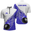 Custom Personalized Flame Bowling Shirts For Men And Women, Bowling Ball Custom