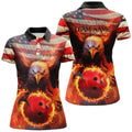 Custom US Flag We The People Custom Eagle Bowling Shirts For Women, Patriotic Bowling Jerseys
