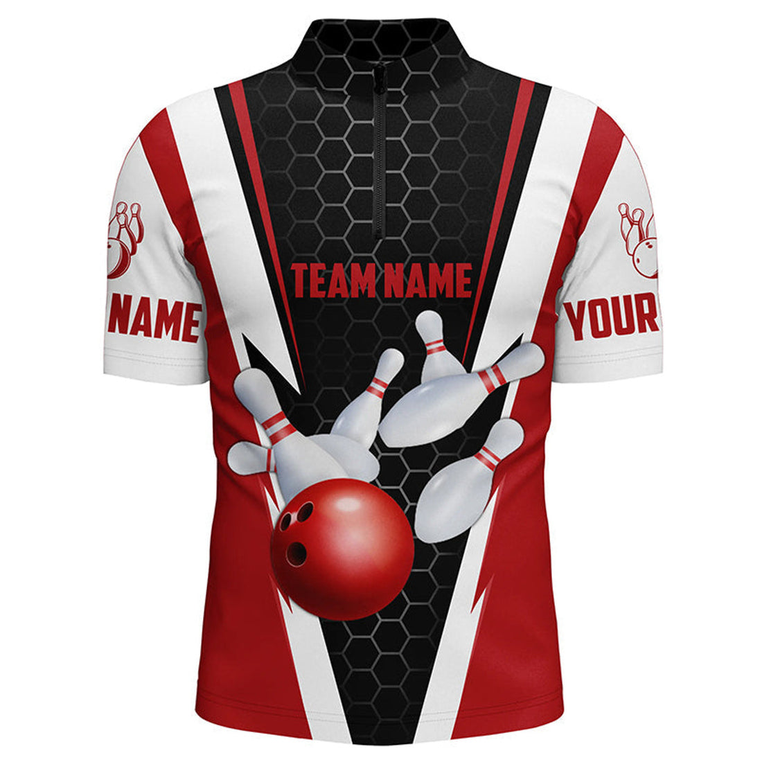 Custom Bowling Shirts For Men Custom Name And Team Name Strike Bowling Ball And Pins, Team Bowling Shirts