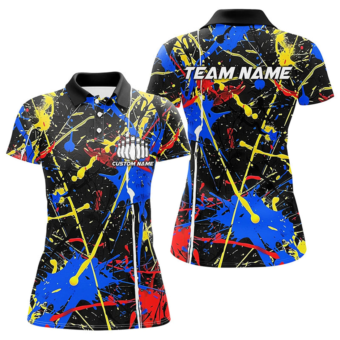 Custom Personalized Colorful Bowling Shirts For Women, Custom Name Bowling Team Jerseys