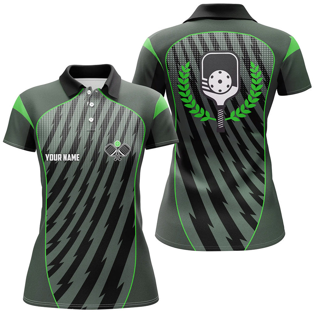 Custom Green Pickleball Outfits For Ladies Pickleball Women Polo Shirts Cute Outfits