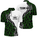 Custom Multi Color Bowling Pattern Custom Men Bowling Quarter Zip Shirts Flame Bowling Team Jerseys Tournament