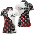 Custom Christmas Women Bowling Polo Shirts Skull Team Bowling Jerseys Gifts For Bowlers