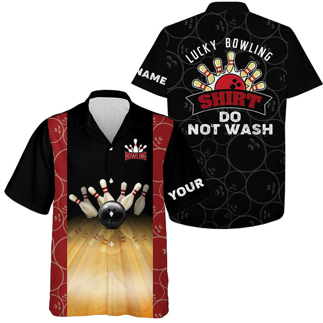 Custom Personalized Funny Vintage Bowling Hawaiian Shirt For Men Custom Lucky Bowling Shirt Do Not Wash