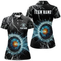 Custom Personalized Thunder Lighting Target Archery 3D Polo Shirts For Women, Custom Archery Team Jerseys