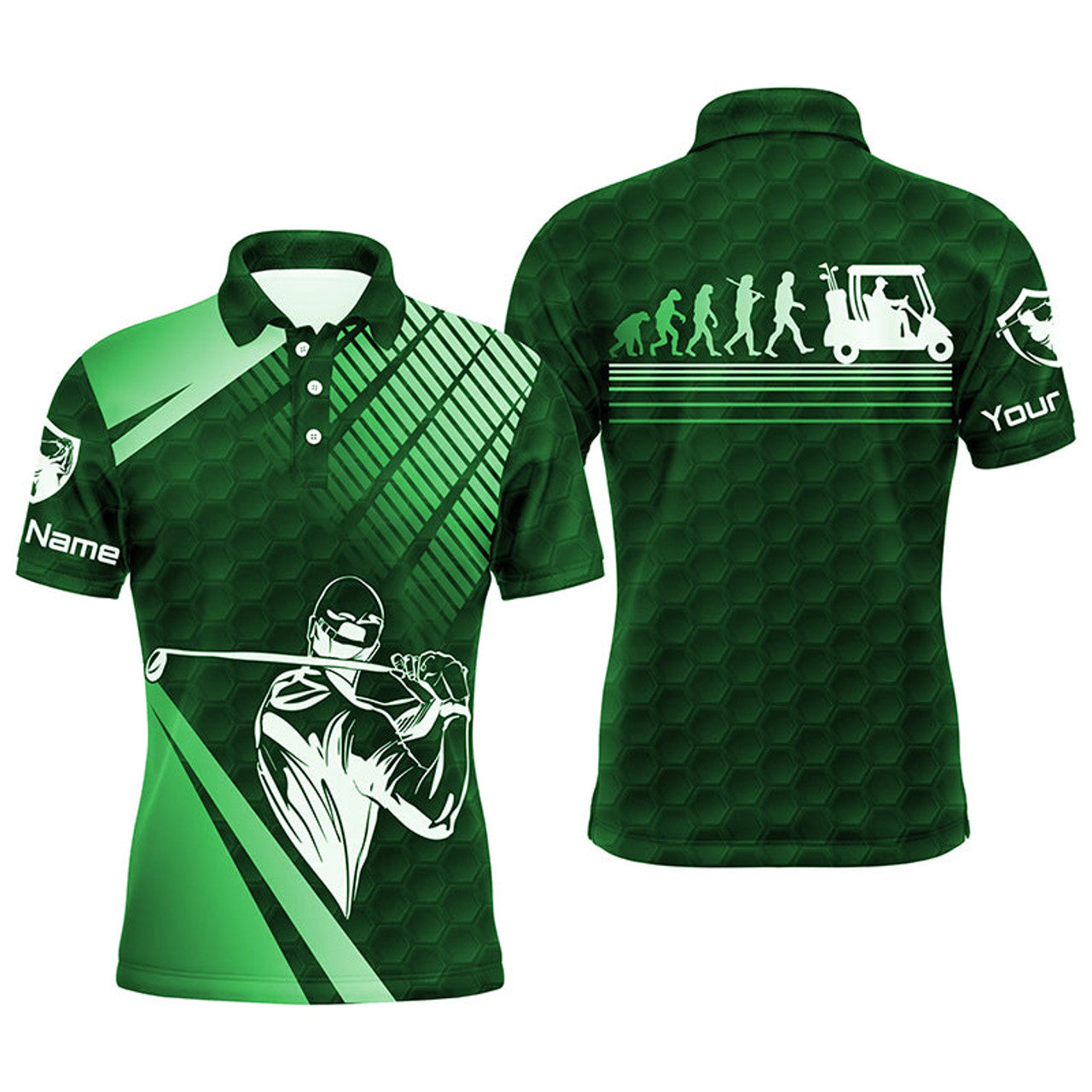 Custom Men golf polo shirts custom name green golf evolution men golf top, funny golf polo shirts for mens