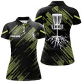 Custom Yellow Black Women Disc Golf Polo Shirts Custom Disc Golf Team Frisbee Golf Jerseys