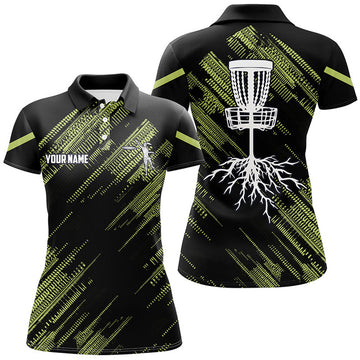 Custom Yellow Black Women Disc Golf Polo Shirts Custom Disc Golf Team Frisbee Golf Jerseys