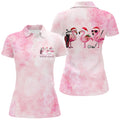 Custom Pink Flamingo Christmas Women golf polo shirts custom Christmas golf shirts for women, golf gifts