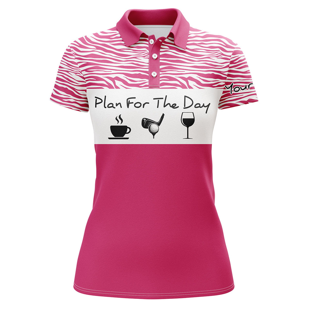 Custom Funny Womens Golf Polo Shirt Plan For The Day Custom Name Golf Shirt, Womens Golf Gift Idea