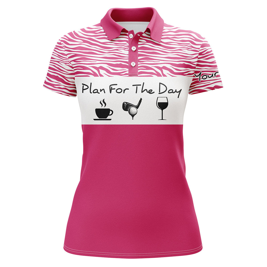 Custom Funny Womens Golf Polo Shirt Plan For The Day Custom Name Golf Shirt, Womens Golf Gift Idea