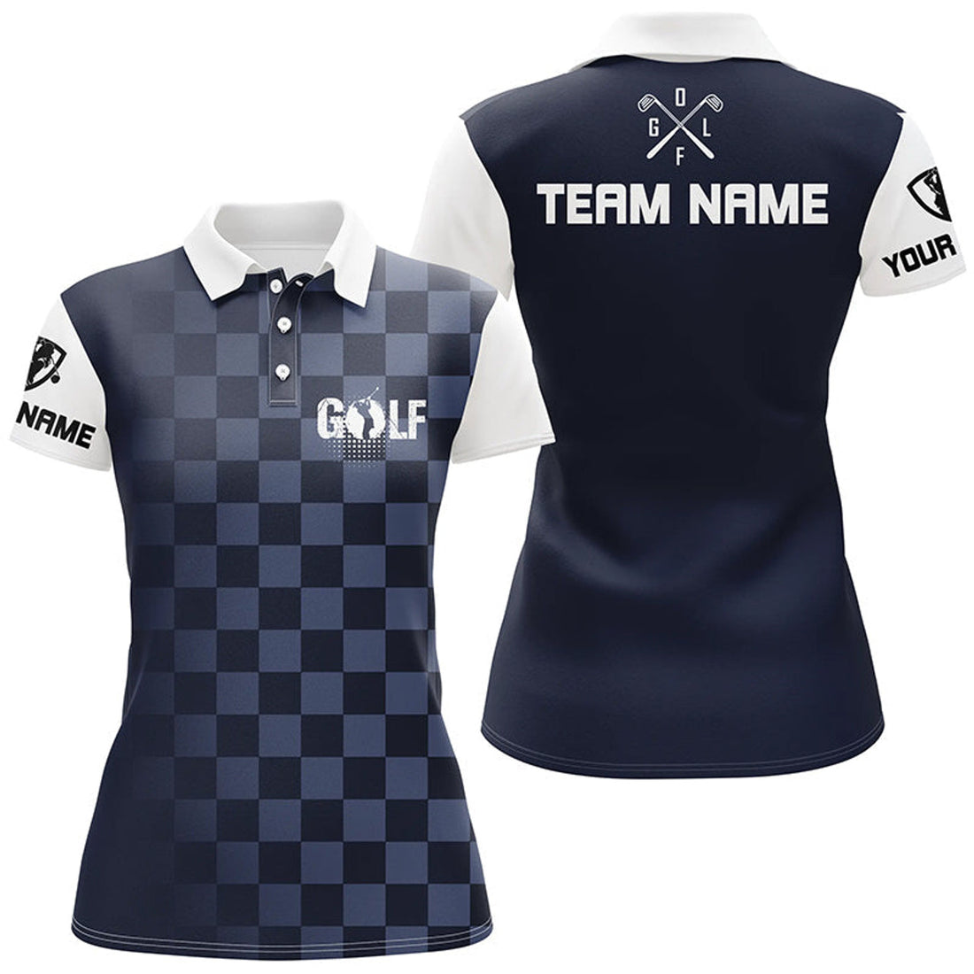 Custom Womens Golf Polos Shirts Custom Name Funny Ladies Golf Shirts, Women Golf Clothes | Navy