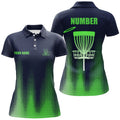 Custom Green Gradient Women Disc Golf Polo Shirts Custom Team Disc Golf Jerseys, Disc Golf Clothes