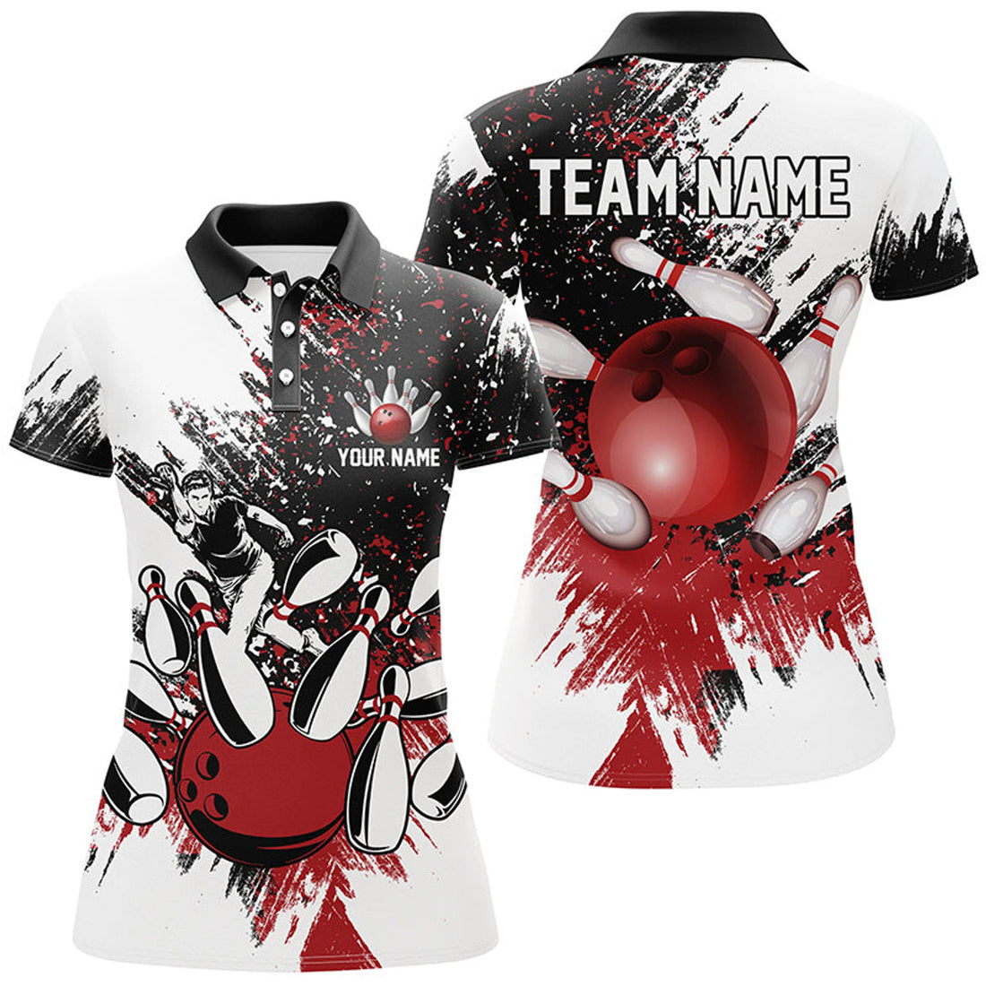 Custom Lightning Thunder Dragon Custom Blue Darts Polo For Women, Darts Team League Jerseys